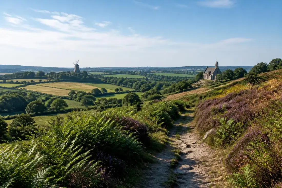 explorez le gr®38, un sentier de randonnée captivant reliant douarnenez à redon, traversant les paysages variés du finistère à l'ille-et-vilaine pour une aventure nature inoubliable.