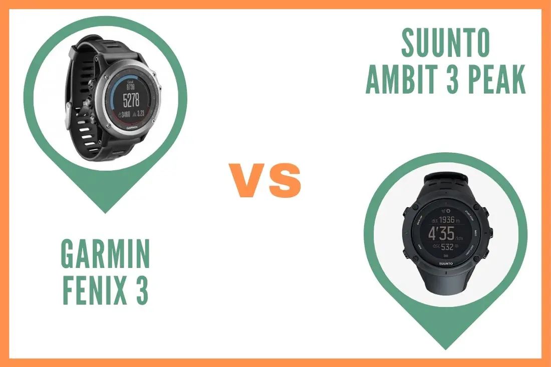 Garmin Fenix 3 ou Suunto Ambit 3 peak comparatif
