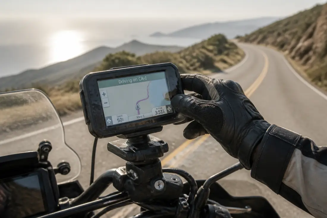 GPS moto étanche : écran, fixation et cartes à vérifier