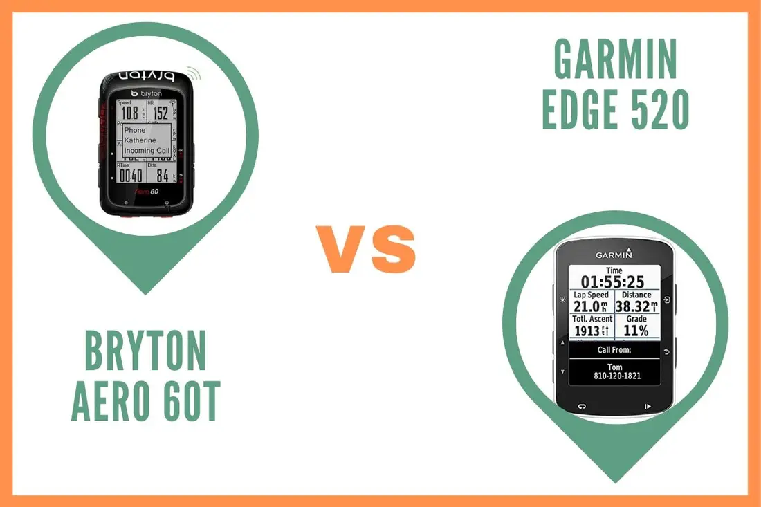 Gps Vélo Bryton Aero 60T ou Garmin Edge 520 Comparatif