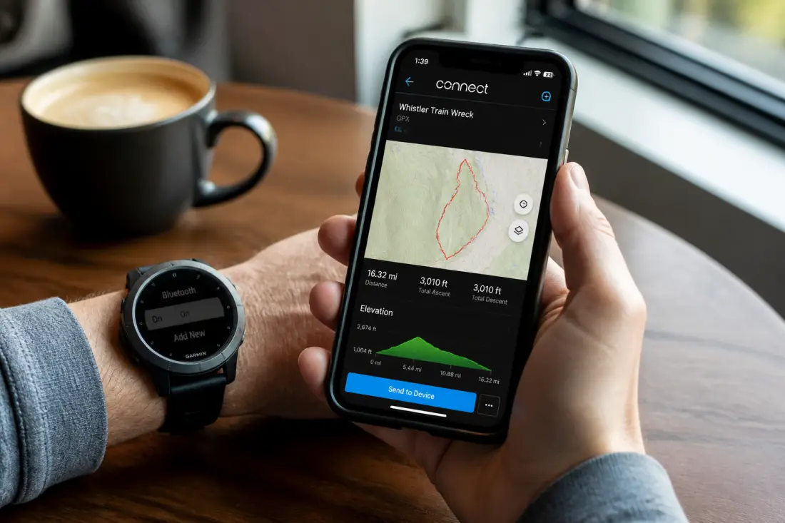 Importer une trace GPX sur Garmin : méthode simple